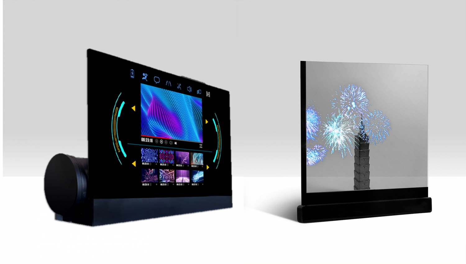 可捲式、折疊性、高透明